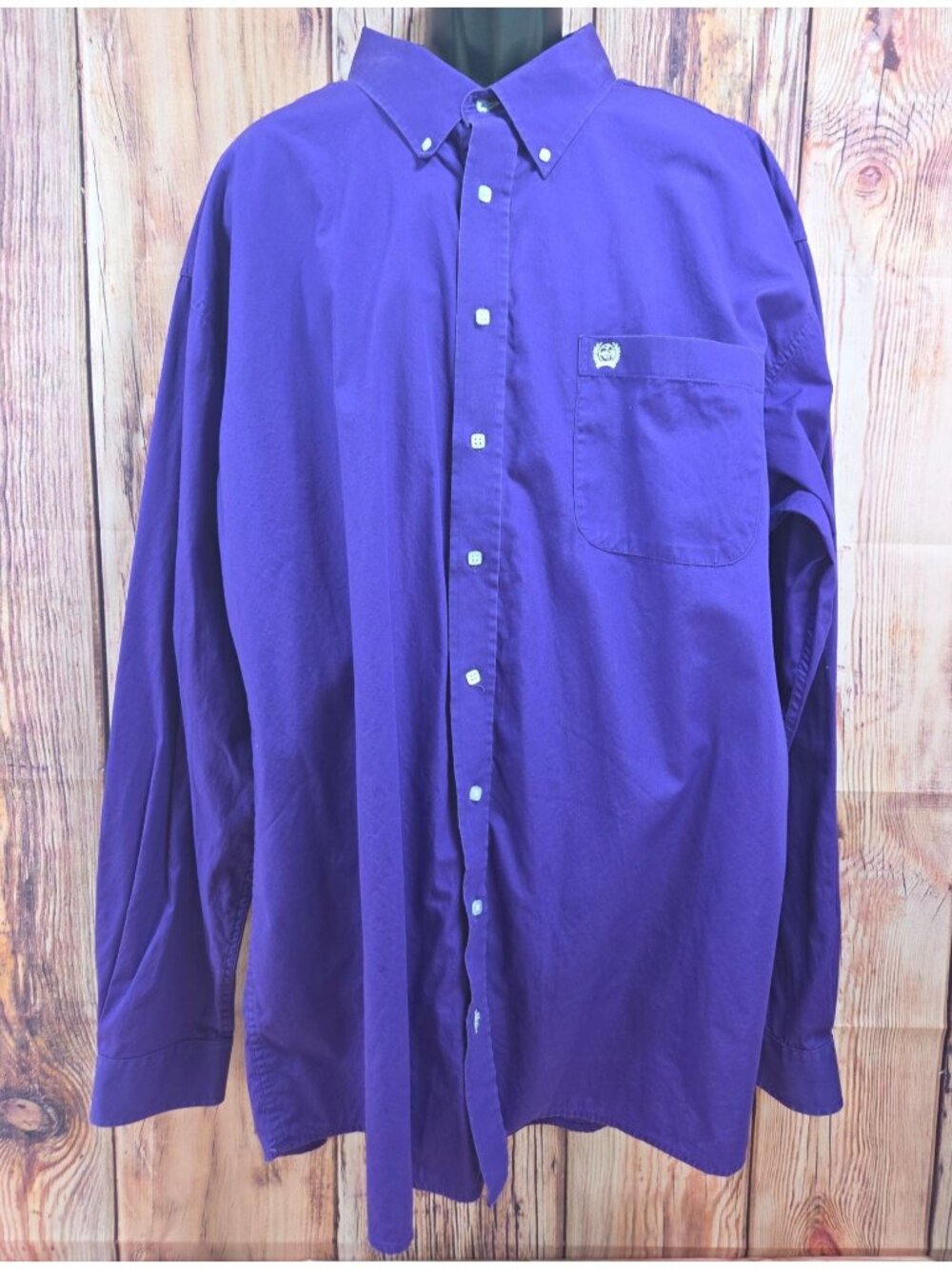 Cinch Mens Purple Button-Down Western Shirt Size 3XL